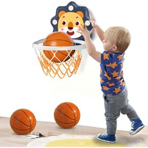 Toddlers Kids Boys Mini Basketball Hoop Toys Indoor,Adjustable Height,Space-Saving,Christmas Birthday Gifts,Kids Toys Boys 3-4-5-6-7-8 Years Old