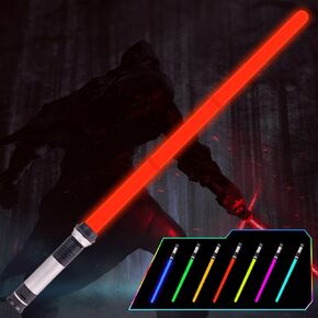 OSDUE Light Up Sabre مع الصوت، 7 ألوان قابلة للسحب للأطفال، الأولاد Lightsaber Sword لعبة مفضلة للحفلات التنكرية للأطفال البالغين، حفلة تلبيس، ميترويد ومحارب (1 قطعة)