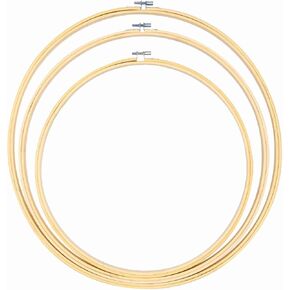 Caydo 3 Pieces 14/16/18Inch Large Round Embroidery Hoops Kit, Cross Stitch Hoop Ring for Art Craft Handy Sewing, Wedding Wreath, Dream Catch, and Wall Hanging Decoration