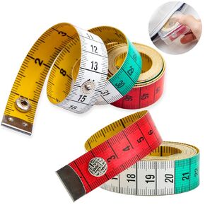 Tape Measure Measuring Tape for Body Fabric Sewing Tailor Cloth Knitting Home Craft Measurements,60-inch/150-cm Soft Multicolor Tape Measure Body Measuring Tape Set with Snap Button Closure,Dual Sided