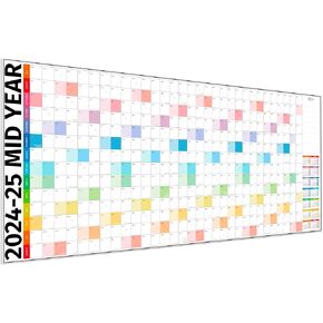 Academic Planner 2024-2025 – Mid Year Daily Planner 2024-2025 - Budget Planner, Daily Planner, Student Planner - University, Teacher, Supplies Calendar 2024-2025 – Folded Extra Wide Rows Edition
