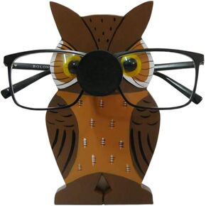 3D Wood Animal Creative Eyeglasses Holder Glasses Stand Sunglasses Display Office Home Desk Decor Gift (Fox)