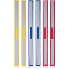 6 Pack Strong Magnets Hard Magnetic Strips Strong Hold for Fridge Office Document Refrigerator School Classroom Students Locker Shelf Multi-Color 7.8 Inches