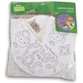 Nativity Story Wheel Craft Kit for Classrooms, Christmas, VBS, and More - 24 Count