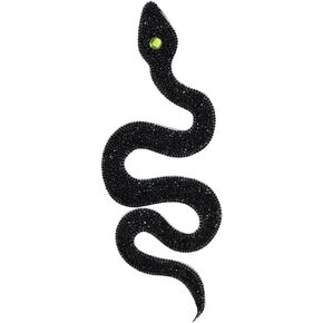 Snake-Shaped Rhinestones Trim Beaded Applique Iron on Patches Hot Fix DIY Clothing Accessories for Bags Wedding Dress 2pieces (mix 4pieces)