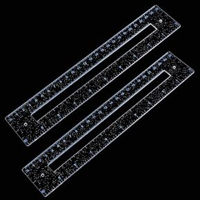 PH PandaHall 2pcs Zipper Making Templates, 8x0.5 inch Clear Zipper Template Acrylic Zip Pocket Template Patchwork Ruler Sewing Tools Set for Beginners Curve Bag Zip Pocket DIY Crafts Sewing Accessory
