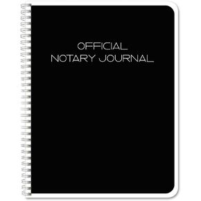 BookFactory Official Notary Journal/Log Book 96 Pages 8.5" X 11" 46 of 50 State Journal of Notarial Acts, Wire-O, (LOG-096-7CW-PP-(Notary))