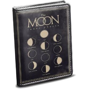 Moon Phase Gift Moon Lunar Phases Leather Journal Notebook Moon Phase Witchery Gift Moon Cycles Lined Paper Diary Moon Lovers Gift (Journal-Moon Phase)