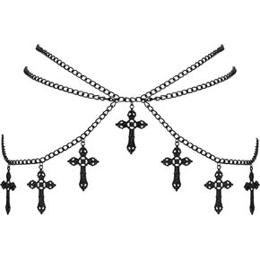 Sacina Cross Waist Chain belt, Gothic Belt, Goth Belt, Emo Belt, Punk Belt, Grunge Belt, Goth Accessories
