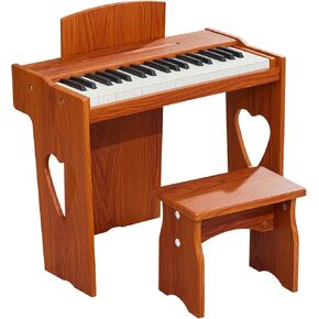 Kids Piano Keyboard, 37 Keys Digital Piano for Children, Toddler Music Educational Instrument Toy Wood Piano for 2+ Girls and Boys