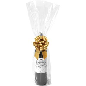 Wowfit Cello Bags,10 CT 18x30 inches Clear Cellophane Bags Perfect for Gift Baskets, Presents, Weddings, Bridal/Baby Showers and More (Flat, No Gusset, Ribbon Not included)