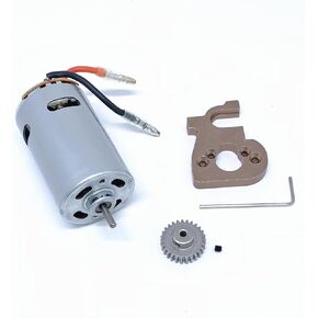 KingVal Replacement 550 Motor with Motor Mount and 27T Motor Gear RC Spare Parts Compatible with WLtoys 124019 124018 144001 RC Car