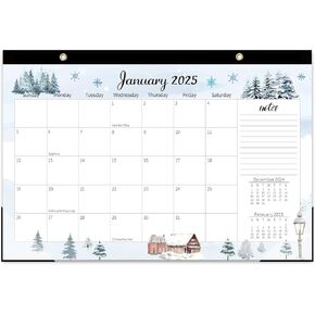 GuassLee Monthly Large Desk Calendar 2025-18 Months 22" x 17" Calendar from Jan. 2025 to Jun. 2026, Large Monthly Planner with Holiday Watercolor Design for Office School Home Organizing
