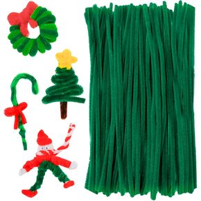 Caydo 300 Pieces 12 inch Christmas Pipe Cleaners for Christmas DIY, Creative Crafts Decorations (Red, Green, White)