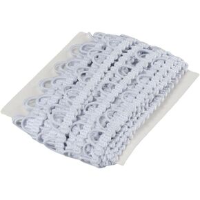 10/20 Yards Gimp Braid Trim Elastic Button Loop Sewing Braid Trim Lace Ribbon Button Loop Tape Button Trim for Crafts Sewing Decor(White)