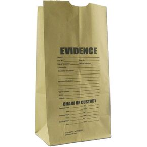 Crime Scene Paper Evidence Bag, Large 100pk