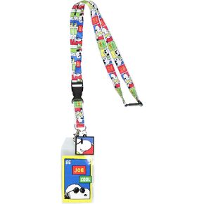Peanuts Lanyard Snoopy Be Joe Cool Comic Strip Breakaway ID Lanyard Badge Holder Character Snoopy 1.25" Rubber Charm