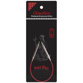ChiaoGoo Knit RED Circular Needle 23cm 3.25mm - 1pc
