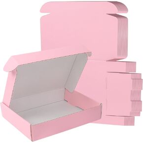 FORBFAN Christmas Shipping Boxes, 30 Pack 9x6x4 Christmas Mailer Boxes for Small Business, Small Christmas Boxes With Lids