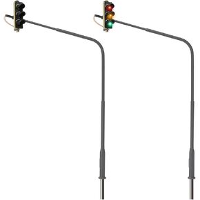 2pcs HO Scale 1:87 Traffic Signals City Motorway Crossing Right Lights Model Railway (3 LEDs)