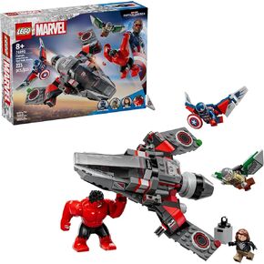 LEGO Marvel Captain America vs. Red Hulk Battle Building Set - Avengers Toy for Kids - Birthday Gift for Boys and Girls Ages 7+ - Includes Hulk Action Figure and Super Hero Minifigures - 76292
