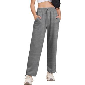 PINSPARK Women's High Waisted Ultra Soft Joggers Running Sweatpants Casual Lounge Pants with Pockets Charcoal Grey