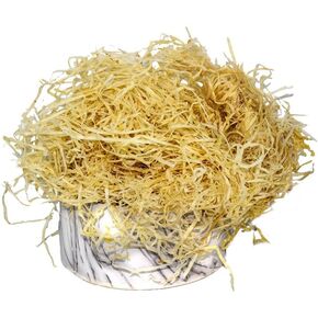 Wood Excelsior for Crafts (4OZ) Basket Filler Paper Shred Shred Paper Filler Wood Wool Shredded Fillers for Crafting Decor Centerpiece Christmas Halloween Birthday Easter Seasonal Events