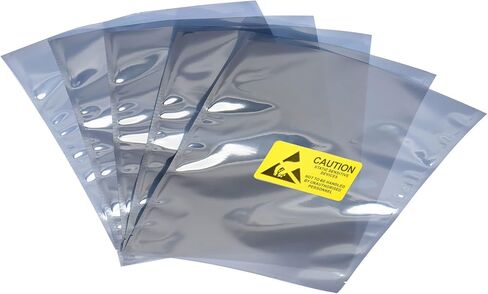 Anti Static Bags ESD Shielding Bags Reusable with Labels, [for Electronic Device GPU Hard Drive SSD HDD Motherboard] - 11x14.6inch/50pcs in Saudi Arabia