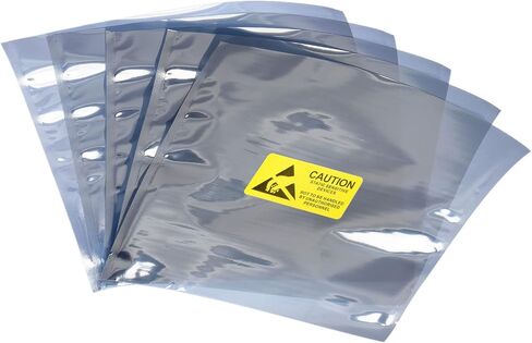 Anti Static Bags ESD Shielding Bags Reusable with Labels, [for Electronic Device GPU Hard Drive SSD HDD Motherboard] - 11x14.6inch/50pcs in Saudi Arabia