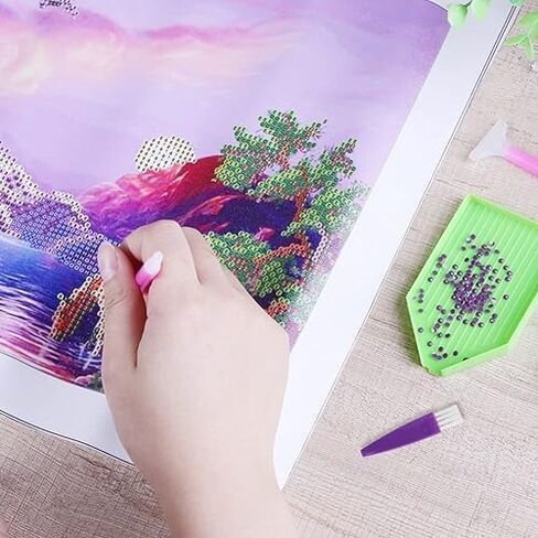 قطعتان من فرشاة حفر نقطة طلاء الماس الأرجواني، لوحة ألماس متينة للتنظيف، أداة تنظيف للرسم الماسي 5D، إكسسوارات حرفية فنية، مجموعات الطلاء حسب الأرقام، صناعة الفسيفساء in Kuwait
