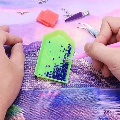 قطعتان من فرشاة حفر نقطة طلاء الماس الأرجواني، لوحة ألماس متينة للتنظيف، أداة تنظيف للرسم الماسي 5D، إكسسوارات حرفية فنية، مجموعات الطلاء حسب الأرقام، صناعة الفسيفساء in Kuwait