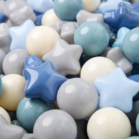 TRENDPLAY Star Ball Pit Balls for Toddlers -50 100 200 Count Star Balls Different Shapes, Non-Toxic Plastic Balls for Safe Play, Boys Girls Festival Party Decoration in Kuwait