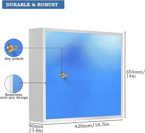 WeHere 40 مفتاح قفل على الحائط، أمان آمن لخزانة المفاتيح، صندوق قفل حامل المفاتيح مع ملصق بطاقة المفاتيح للمدرسة، الفنادق، المتجر، المكتب، الشركة، المنزل in Kuwait