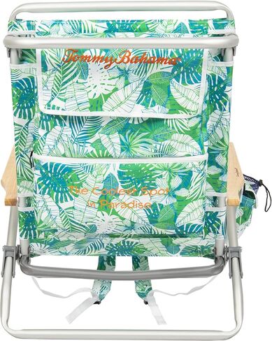 Tommy Bahama 5-Position Classic Lay Flat Folding Backpack Beach Chair, Aluminum , Red, White, and Blue Stripe in Saudi Arabia