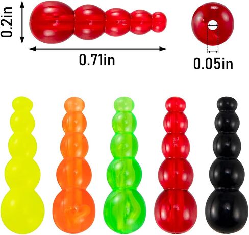 Dr.Fish 50 Pack Stacked Fishing Beads Trout Beads Lure Making Supplies Walleye Rig Fishing Spinner Fishing Inline Spinner Salmon Eggs in Saudi Arabia