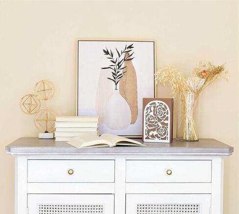 CNK Book Ends, Premium BookEnds for Bookend Shelves, Book Stopper Metal Book Ends for Home Office Heavy Books, Book Shelf Holder, Home Decorative, Book Stoppers, Book Holder (Rose White) in Kuwait