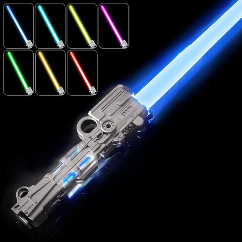 OSDUE Light Up Saber with Sound, 7 Colors Retractable Lightsaber for Kids, Boys Lightsaber Sword Toy Party Favor for Adult Kids Cosplay, Dress Up Party, Metroid and Warrior (1 Pcs) in Saudi Arabia