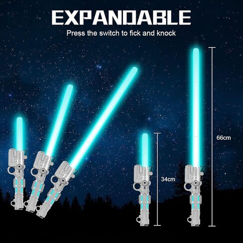 OSDUE Light Up Saber with Sound, 7 Colors Retractable Lightsaber for Kids, Boys Lightsaber Sword Toy Party Favor for Adult Kids Cosplay, Dress Up Party, Metroid and Warrior (1 Pcs) in Saudi Arabia