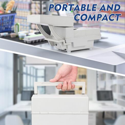 Ribao CS-10S High Speed Portable Coin Counter and Sorter, 1800 Coins per Minute Counting Speed, 2000 Coins Hopper Capacity, Suitable for International Coins and Tokens, Two-Year Warranty in Kuwait