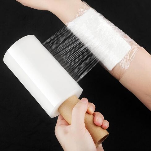 Wrap Plastic Film with Handle, Stretch wrap film, Plastic Bags for Ice Tattoo, Industrial Clear Plastic Wrap for Pallet Wrap Moving Supplies Stretch Wrap (4.7 Inch x 492 Ft) in Saudi Arabia