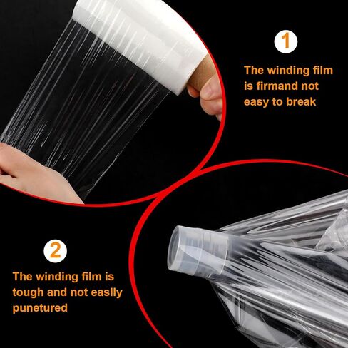 Wrap Plastic Film with Handle, Stretch wrap film, Plastic Bags for Ice Tattoo, Industrial Clear Plastic Wrap for Pallet Wrap Moving Supplies Stretch Wrap (4.7 Inch x 492 Ft) in Saudi Arabia