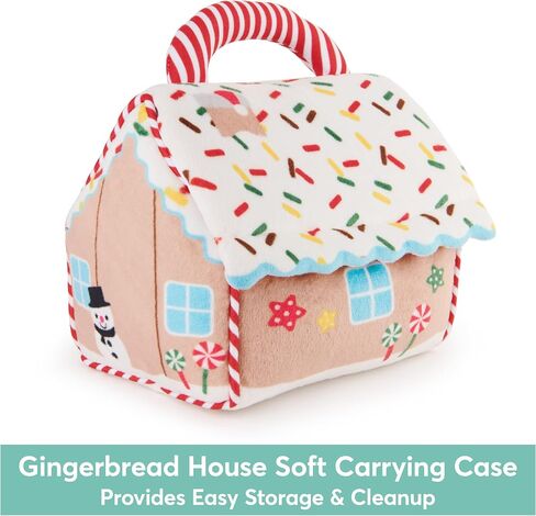 GUND Baby Play Soft Collection, My First Gingerbread House 5-Piece Playset with Rattle, Squeaker and Crinkle Plush Toys, Sensory Toy for Babies, 7.5" in Saudi Arabia