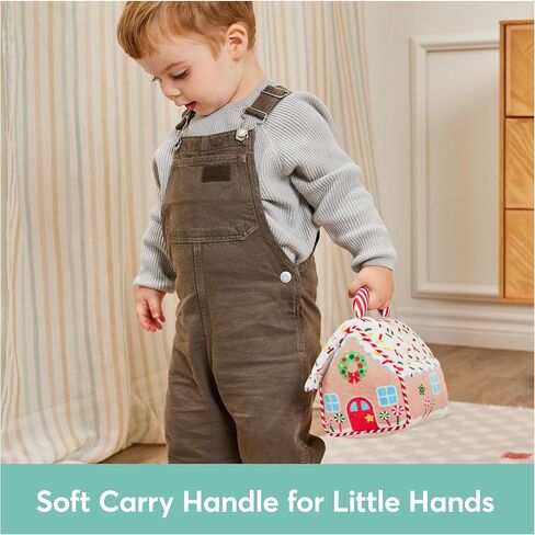 GUND Baby Play Soft Collection, My First Gingerbread House 5-Piece Playset with Rattle, Squeaker and Crinkle Plush Toys, Sensory Toy for Babies, 7.5" in Saudi Arabia