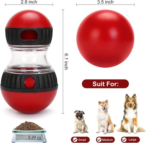 Dog Treat Toy, Interactive Treat Dispensing Dog Toys, Adjustable and Durable Dog Puzzle Toy for Small/Medium/Large Breed Dogs to Keep Them Busy in Kuwait