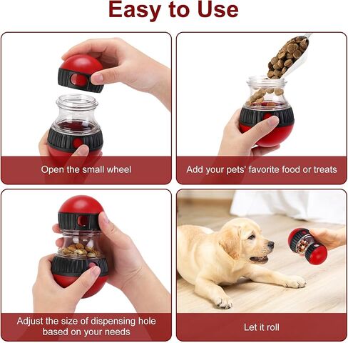Dog Treat Toy, Interactive Treat Dispensing Dog Toys, Adjustable and Durable Dog Puzzle Toy for Small/Medium/Large Breed Dogs to Keep Them Busy in Kuwait