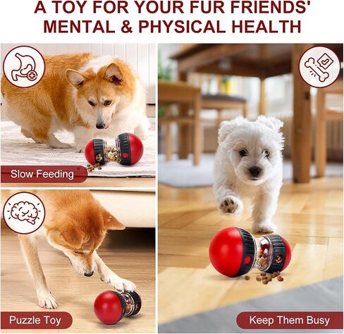 Dog Treat Toy, Interactive Treat Dispensing Dog Toys, Adjustable and Durable Dog Puzzle Toy for Small/Medium/Large Breed Dogs to Keep Them Busy in Kuwait