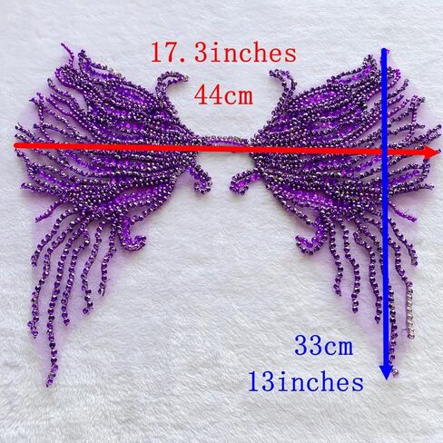 Trimimg Patches Pure Handmade with Glass Rhinestones Beads sew on Applique for Dress Chest Decorative Accessories 17X13inches (Deepgreen) in Saudi Arabia