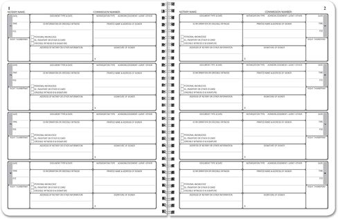 BookFactory Official Notary Journal/Log Book 96 Pages 8.5" X 11" 46 of 50 State Journal of Notarial Acts, Wire-O, (LOG-096-7CW-PP-(Notary)) in Saudi Arabia