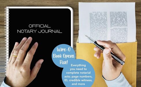 BookFactory Official Notary Journal/Log Book 96 Pages 8.5" X 11" 46 of 50 State Journal of Notarial Acts, Wire-O, (LOG-096-7CW-PP-(Notary)) in Saudi Arabia