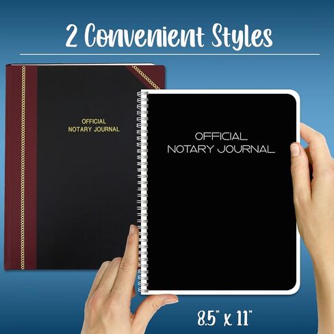 BookFactory Official Notary Journal/Log Book 96 Pages 8.5" X 11" 46 of 50 State Journal of Notarial Acts, Wire-O, (LOG-096-7CW-PP-(Notary)) in Saudi Arabia